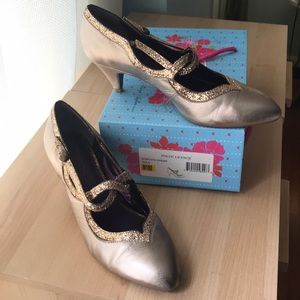 Gold Kitten Heel Poetic Licence Shoes